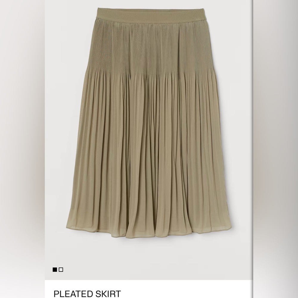 Zara🖤Knee-length skirt in airy chiffon with a high elastic ribbed waistband SZ 4